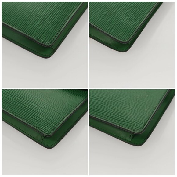 LOUIS VUITTON Epi Montaigne 23 Clutch Bag Green - Picture 16 of 16